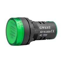 Gwest 22 - 110v - Y Led Sinyal 110v. Ac-dc Yeşil 10 Adet