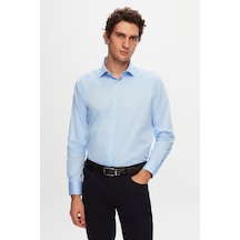D'S Damat Ds Damat Regular Fit Mavi Düz Gömlek 5he02sg00299m 701