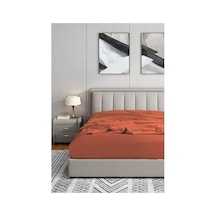 200x200 Lastikli Fitted Penye Çarşaf, Kiremit Genel