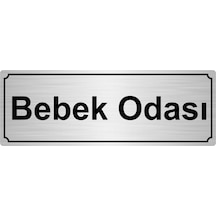 Bebek Odası Yönlendirme Levhası 7Cmx20Cmgümüş Renk Metal