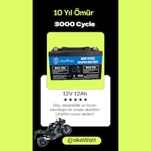 Akawatt 12v 12ah Lithium Lifepo4 Lityum Motosiklet Aküsü