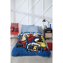 Özdilek Spiderman New York Disney Lisanslı Tek Kişilik Çocuk Batt Mavi