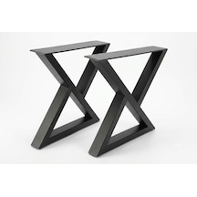 Metal Bank-sehpa-orta Sehpa Ayağı 2 Adet Ayak 33x44 Cm Mobilya Ayağı Mat Siyah