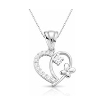Gümüş Kalpli Bayan Kolye - Pnd47138293 01 - Gold