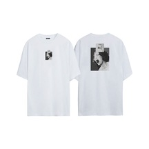 Thewert Unisex Kapalı Volume Ön Arka Baskılı Beyaz Oversize T-shirt