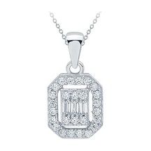 Gülaylar Diamond Line Beyaz Altın 8 Ayar Baget Taşlı Kolye