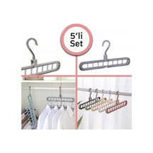 9 Bölmeli Yer Tasarrufu Sağlayan Katlanır Sihirli Elbise Askısı 5'li Set 5 Adet Sihirli Elbise Askı Diğer