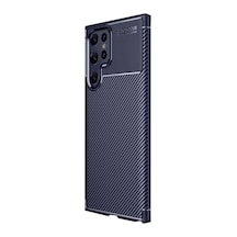 Samsung Galaxy  Uyumlu,  S25 Ultra Kılıf Auto Focus Karbon Kapak - Lacivert