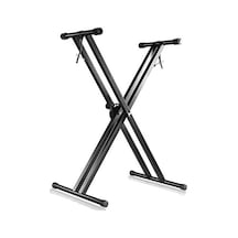Pro Serisi Ayarlanabilir X Stili Piyano Klavyesi Ağır Hizmet Tipi Premium Stand Çift Destekli X Stil Klavye