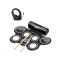 Midex Ddx-70 Dijital Davul 7 Ped 2 Ayak Pedalı Kulaklık Çubuklar Adaptör Full Set