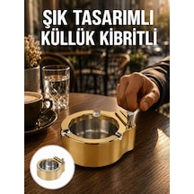 Çakmak Entegreli Küllük Yeniden Doldurulabilir Metal Gövde Yeni Nesil Mh-hs0499-3130