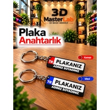Kişiye Özel Plaka Anahtarlık Tüm Renkler / Plakalık Anahtarlık / Uzun Plaka