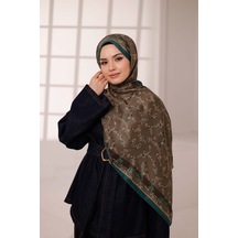 Mimiyum Nazenin Desen-soft Şal Yeşil Kahve Çok Renkli