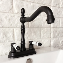 Banyo Lavabo Bataryası Ankastre Mat Siyah 22.5 CM