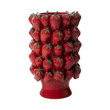 Mudo Home Strawberry Vazo 27x27x40cm Kırmızı