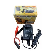 Tr Pilsan Fortune Akülü Araba Uyumlu - 12 Volt Akü Şarj Cihazı Şarz Aleti Adaptör Yerli Üretim 1 Amper