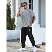 Altamira Erkek Dikey Baskılı Oversize Eşofman Takımı 001