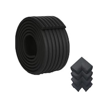 Evokids 2 Metre Çok Amaçlı Kenar + 4 Adet Köşe Siyah Çok Amaçlı Kauçuk Kenar Koruyucu Çok Renkli