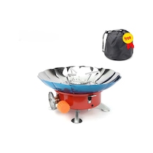 Zilinn 2800w Rüzgar Geçirmez Taşınabilir Açık Soba Kamp Gaz Sobası Piknik Brülörü Yürüyüş İçin Saklama Çantası İle Kırmızı