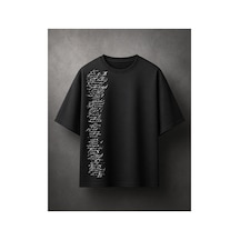 Yolo Street Oversize Siyah Tişört Unisex Pamuk Premium Baskılı Streetwear T-shirt Siyah