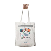Art Hediye Kişiye Özel Gezgin Blogger İki Tarafı Kalıcı Baskılı Yıkanabilir Okul Plaj Omuz Bez Çantası Çok Renkli