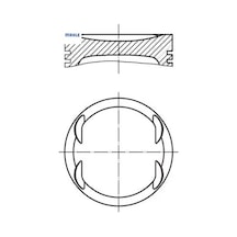 Piston Segman 73,40mm Std. Astra G/h-corsa C/d 1.4 Z14xep 04-