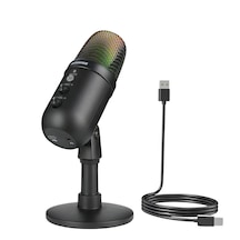 Profesyonel Kardioid Rgb Oyuncu Stüdyo Kablolu Podcast Mikrofonu