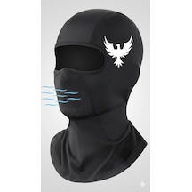 Flex Premium Reflektörlü Siyah Kar Maskesi Model 26 Balaklava Balaclava Motorsiklet Scooter Bisiklet Spor