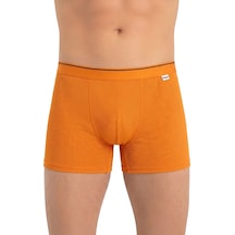 Just Inner Erkek Pamuklu Boxer Pike Kumaş Ergonomik Tasarım 137001 Turuncu