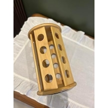 Bambu Kapsül Kahve Döner Stand, Bej, 20 X 30 Cm Açık Bej