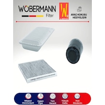 Wöbermann Toyota Corolla Uyumlu 1.6 Filtre Bakım Seti 2003-2007 3'lü Karbonlu