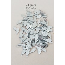 Oya Abiye Bileklik Kolye Pleksi Metalik Plastik Pul Gümüş Renk 24 Gram 330 Adet - Bnc575