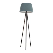 Oval 3 Ayak Tripod Lambader Abajur Köşe Lambası Ahşap Ceviz Ağaç Country Dekor Lamba Aplik Masif D Diğer