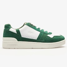 Lacoste T-clip Leather Mens Sneaker Hakiki Deri Günlük Spor Ayakkabı Beyaz Yeşil Beyaz