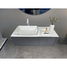 Bıella 120 Alt Modül + Lavabo Mat Antrasit Diğer