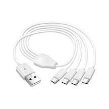 4768 4 İn 1 Usb Tip-c Şarj Kablosu Çoklayıcı 1 Metre