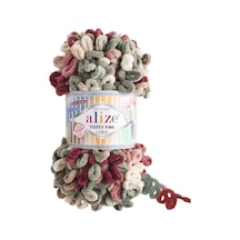 Alize Puffy Fine Color El Örgü İpi (5 Li Paket) - 6039