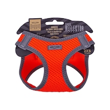 Doggie Havalı Dokuma Reflektör Serisi Küçük Irk Göğüs Tasması Turuncu 2XS-26-30Cm Turuncu
