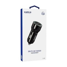 50w Pd Çift Usb-c Çıkışlı Araç Şarj Cihazı Başlık C-500