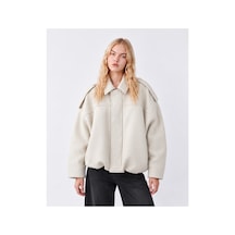 Genel Markalar Oversize Astarlı Kadın Mont Krem Krem
