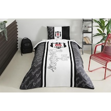 Taç Lisanslı Beşiktaş 1903 Glow Düz Pamuk Nevresim Takımı, Çok Re Çok Renkli
