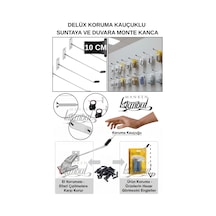 Suntaya Duvara Monte Kanca Koruma Kauçuklu 10 Cm Deluxe Ekstra Güçlü Raf Askısı 35 Adet Krom