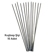 Kuşbaşı Şişi 15 Adet,et Mangal Barbekü Şişi Yassı 55 Cm