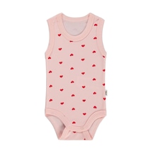Civil Baby Kalp Empirme 0-3 Yaş Çıtçıtlı Badi - Pembe