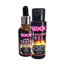 Sixx Kadın İle Erkeklere Iubrikant Jel 60 Ml Ve Erkeklere Özel Damla