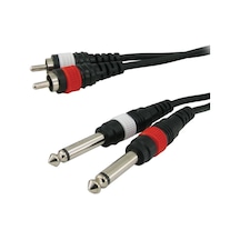 Class Kb 2703 2* Rca - 2* 6.3 GitarSeslendirme Kablosu 3 Metre