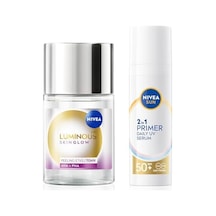 Sun Spf50 Primer Nemlendirici Makyaj Bazı 30ml Ve Luminous630 Skin Glow Peeling Etkili Tonik 100ml Açık Beyaz