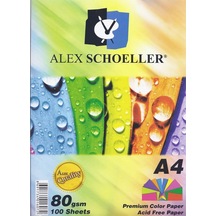 Alex Schoeller Renkli Çizgisiz Kağıt 10 Renk 100 Lü Paket Diğer