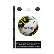 Delux Serisi Antrenman Ekipmanı Açık Hava Koşu Basic-43 Antreman Futbol Topu 4 No Sarı