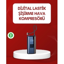 Mey İthalat 12v Uyumlu Çok İşlevli Akıllı Araç Lastik Pompası